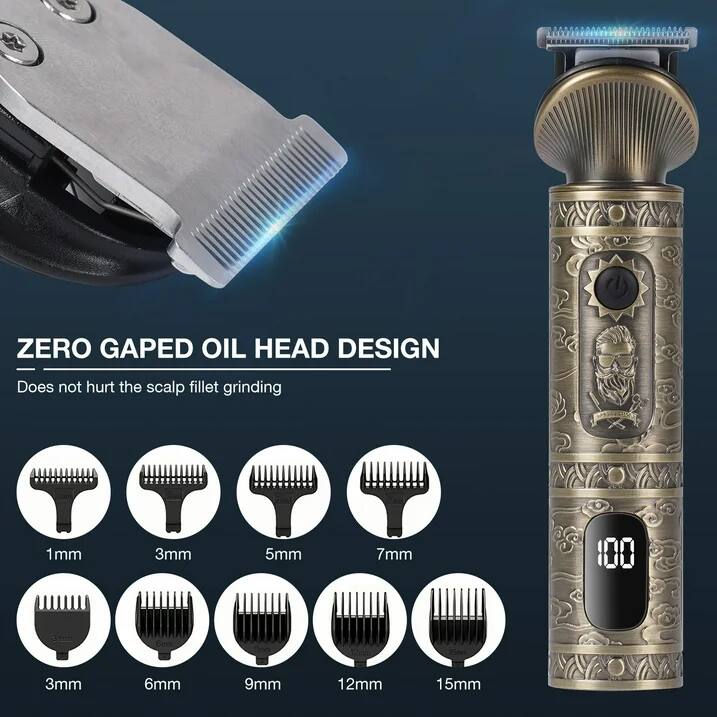 ZERO GAPPED OIL HEAD DESIGN  
Does not hurt the scalp fillet grinding  

1mm  
3mm  
5mm  
7mm  
3mm  
6mm  
9mm  
12mm  
15mm