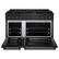 Angle. ZLINE - 48" Paramount Double Oven Gas Range with 8 Burners (SGRB-48) - Black Stainless Steel.