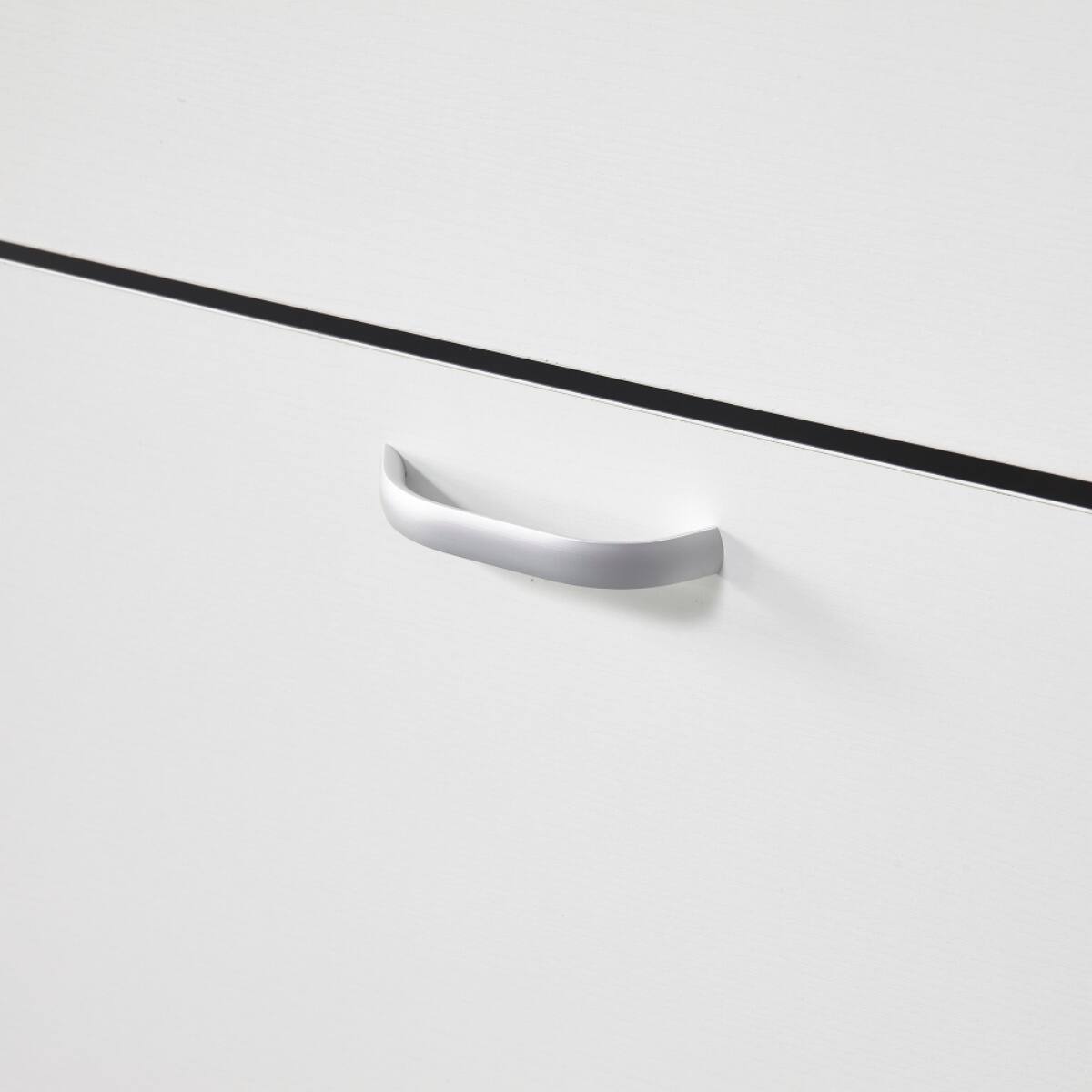 Alt View 4. HTUTWOO - Freestanding Shoe Cabinet with 3 Flip Drawers - Space-Saving Design,Easy-Access Storage for Apartments & Small Homes - White.