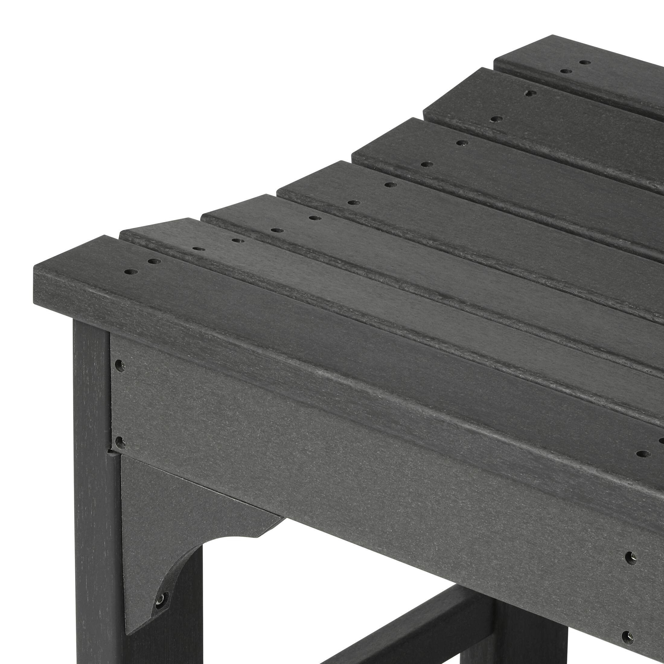 Alt View 4. WestinTrends - WestinTrends Malibu 48" length backless Poly Wood Outdoor / Garden bench - Gray.