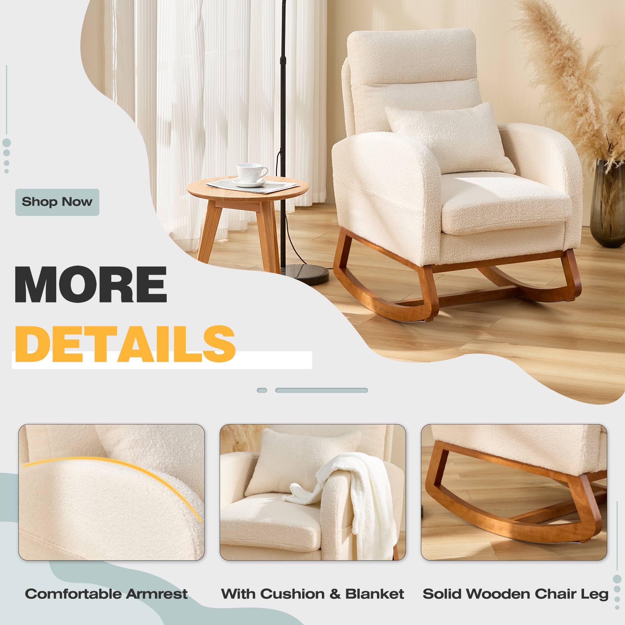 Shop Now

MORE DETAILS

Comfortable Armrest

With Cushion & Blanket

Solid Wooden Chair Leg