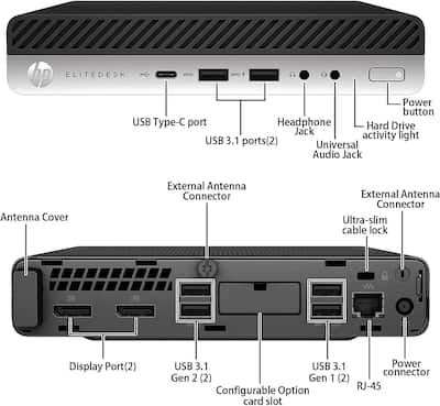 HP Refurbished Excellent EliteDesk 800 G5 Mini PC Desktop, Intel HP Refurbished Excellent EliteDesk 800 G5 Mini PC Desktop, Intel
