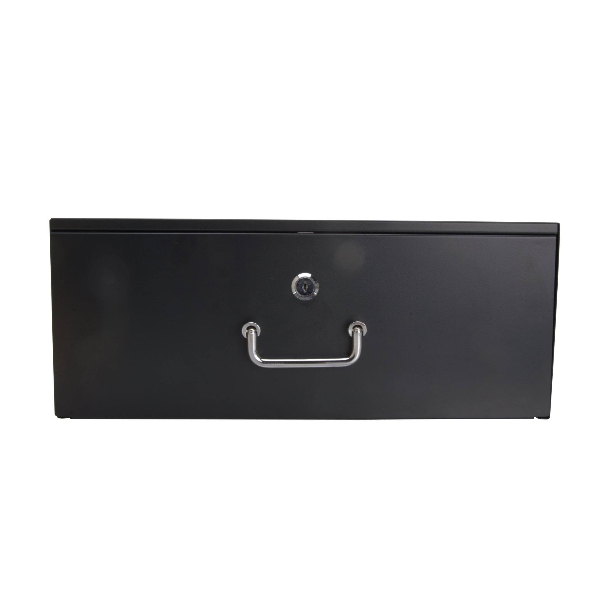 Back. Cables Direct Online - 4U Steel Server Cabinet Case - 19" Rack Mount Locking Storage Drawer for DJ/IT/AV Equipment - Black.