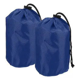 Unique Bargains - Stuff Sack, Portable Waterproof Ultralight Drawstring Dry Bag w/ Toggle, 4x8in, 2pcs for Backpacking/Camping - Sapphire