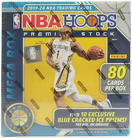 2019-20 Panini Hoops Premium Stock Basketball Mega Box (Blue Prizms)