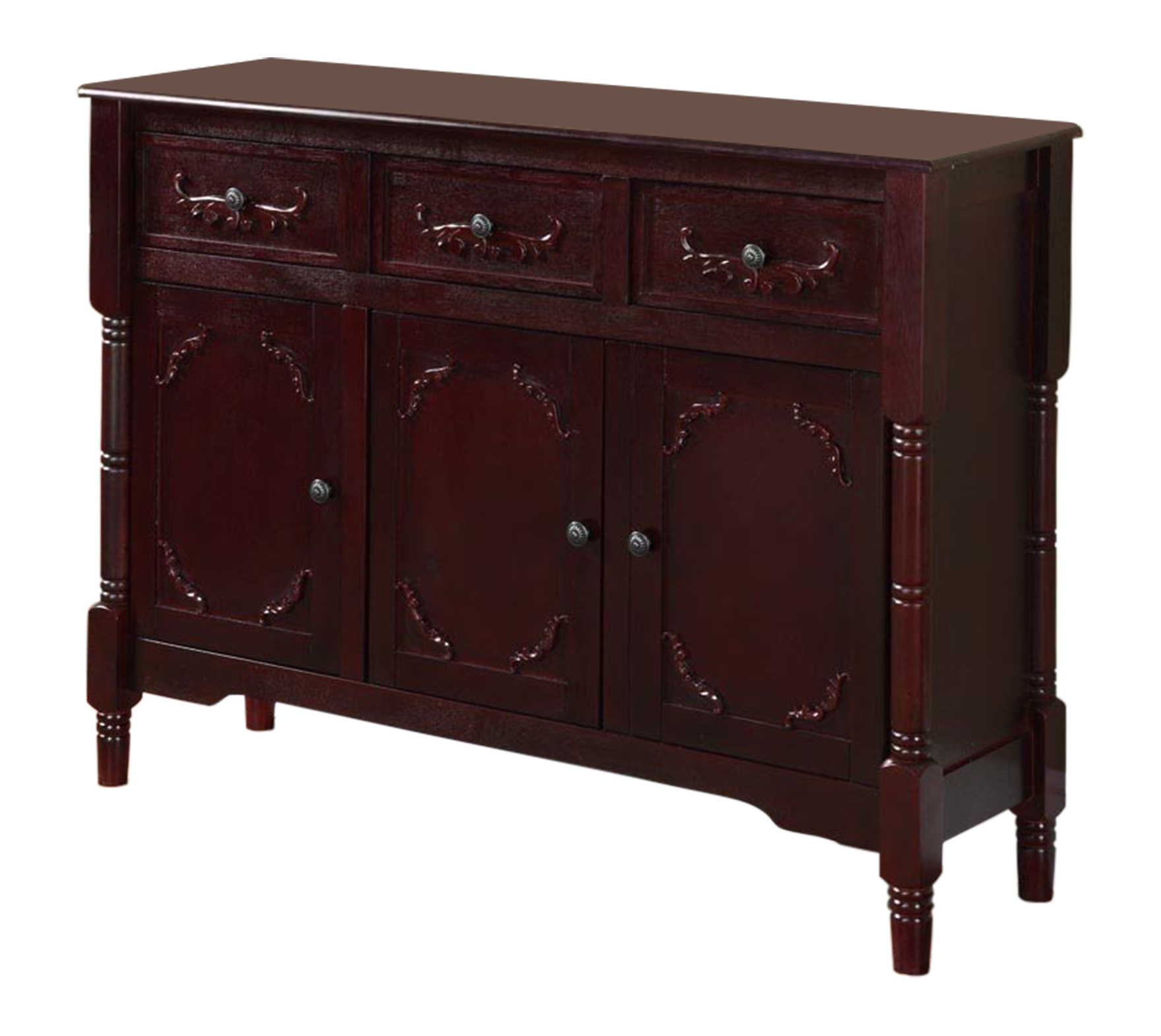 Angle. Kings Brand Furniture - Kings Brand Furniture Emile Console Table/Buffet, Cherry - Dark Brown.