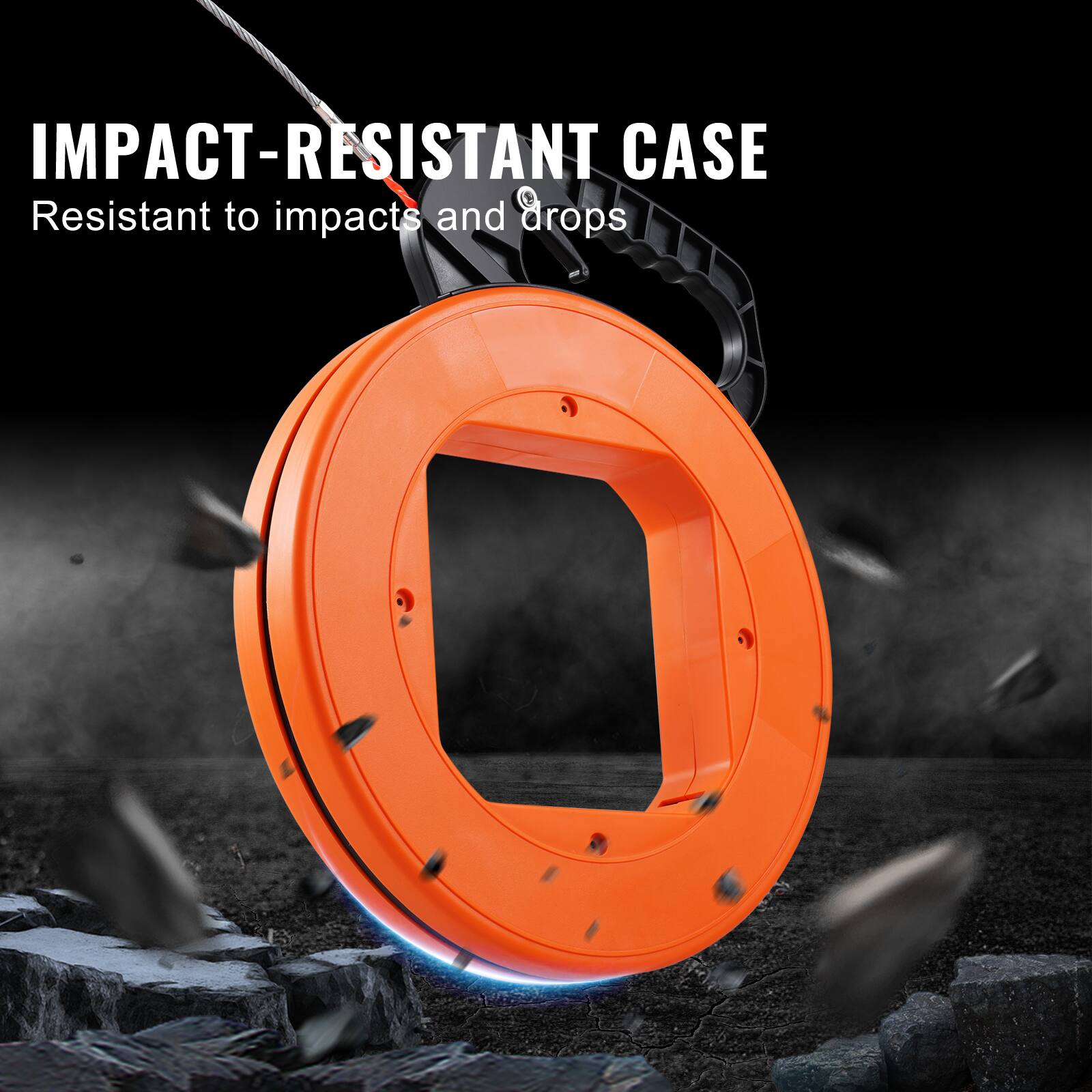 IMPACT-RESISTANT CASE  
Resistant to impacts and drops