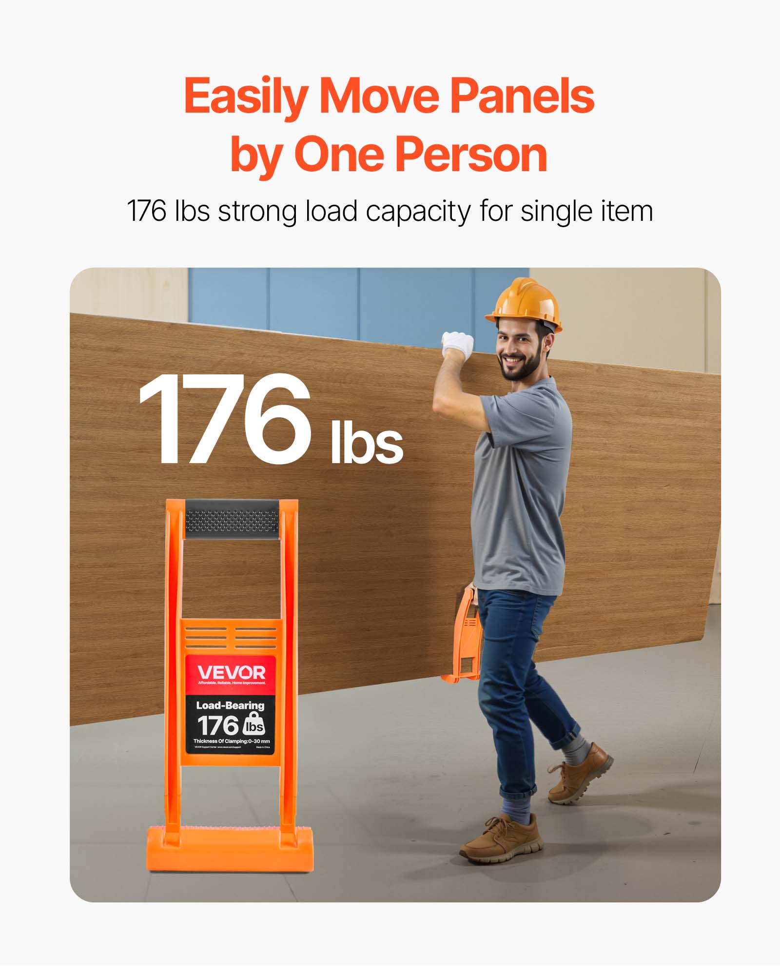 Easily Move Panels by One Person  
176 lbs strong load capacity for single item  
176 lbs  
VEVOR - Load-Bearing 176 lbs  
TS - Camping