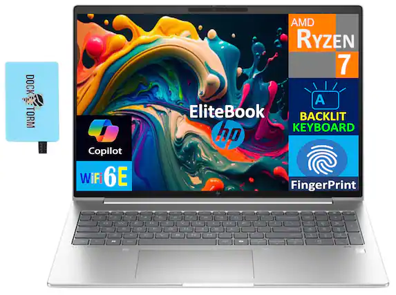 DOCK TORM I Copilot WiFi 6E AMD RYZEN 7 A EliteBook BACKLIT KEYBOARD FingerPrint