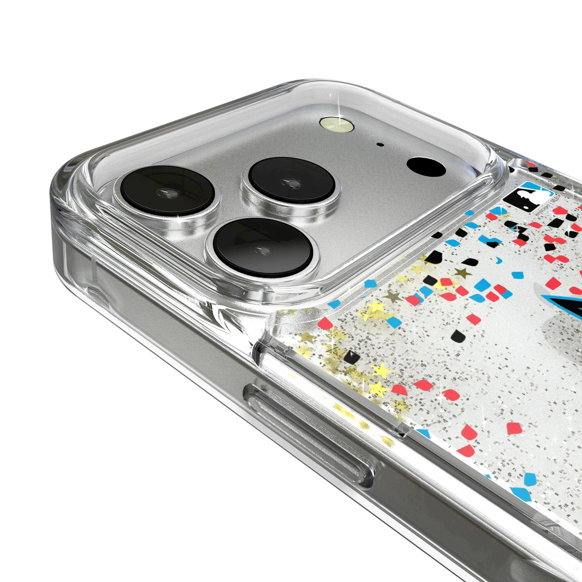 Alt View 2. Keyscaper - Miami Marlins Glitter Confetti iPhone Case - 13 - Multicolor.