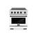 Front. ZLINE - Autograph 30 in. 4.2 cu. ft. Paramount Freestanding Induction Range with 4 Burners and Black Accents with White Door - Matte White.