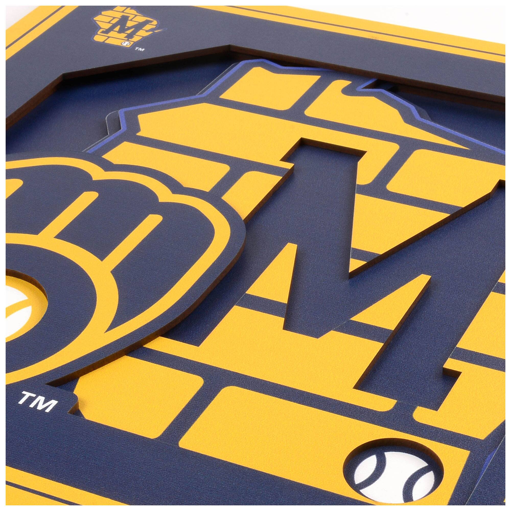 Alt View 1. YouTheFan - 12'' x 12'' 3D Logo Wall Art - Multicolor.