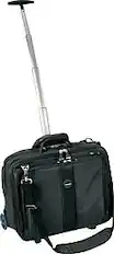 Front. Kensington - 17" Nylon Rolling Laptop Bag - Black.