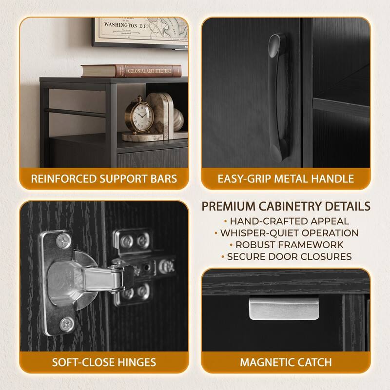 WASHINGTON D.C.  
COLONIAL ARCHITECTURE  

- REINFORCED SUPPORT BARS  
- EASY-GRIP METAL HANDLE  
- PREMIUM CABINETRY DETAILS  
  - HAND-CRAFTED APPEAL  
  - WHISPER-QUIET OPERATION  
  - ROBUST FRAMEWORK  
  - SECURE DOOR CLOSURES  
- SOFT-CLOSE HINGES  
- MAGNETIC CATCH