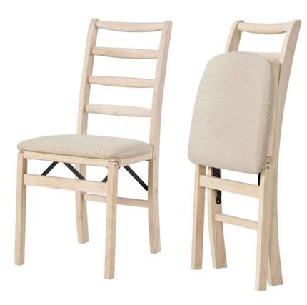 Front. Stakmore - Stakmore Unfinished Folding Chair Shaker Back - Natural.