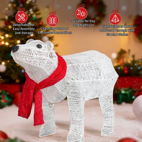 Sure, here is the corrected and grouped text:

- Detachable for Easy Assembly and Storage
- Suitable for Day and Night Use
- Lightweight to Move but Sturdy Enough with Ground Stakes
- Charming Outdoor Christmas Decorations