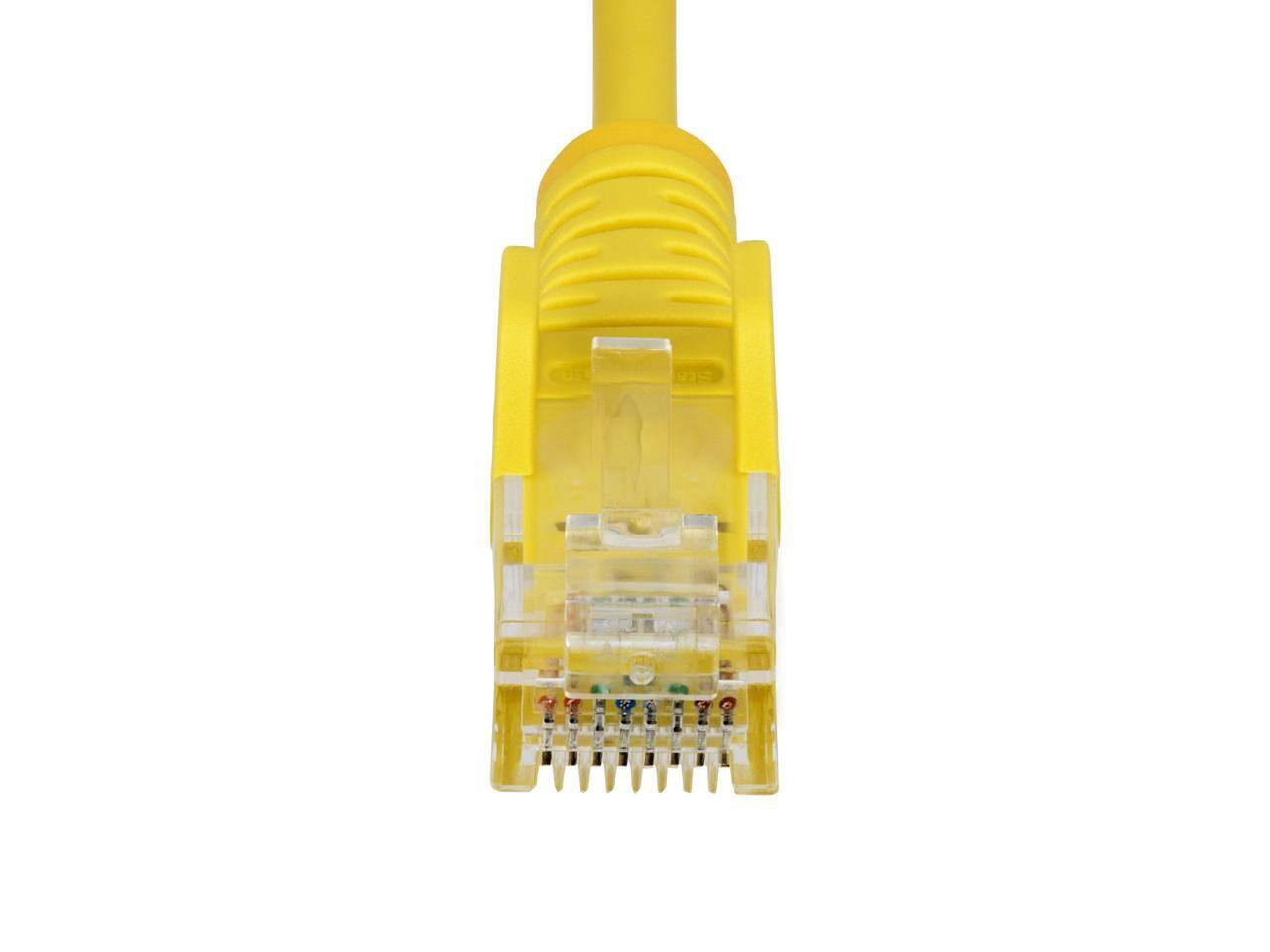 Alt View 3. StarTech.com - StarTech 6in Yellow Slim CAT6 Ethernet Cable, LSZH, 28AWG Pure Copper.