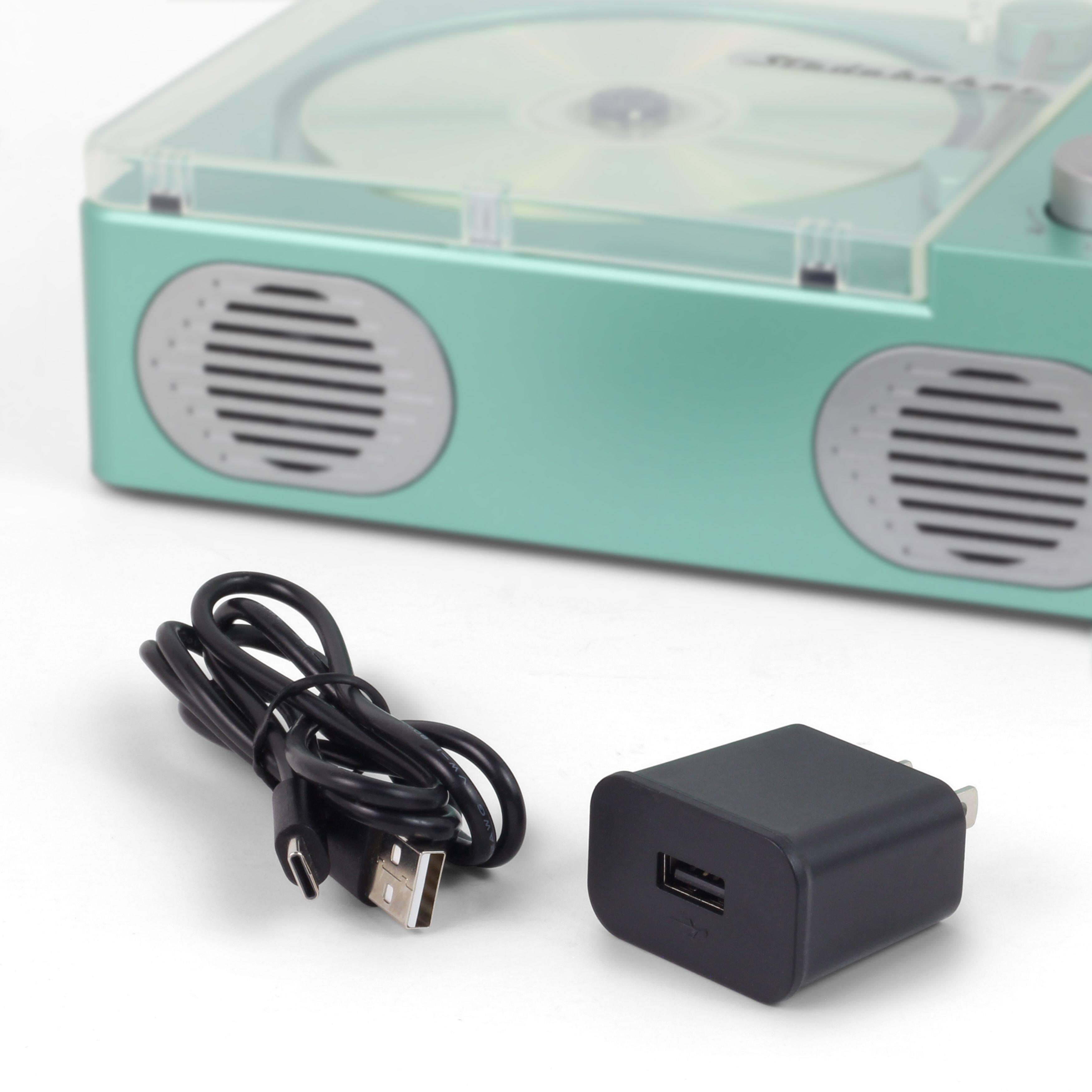 Back. Studebaker - Studebaker SB3720TE Retro CD Player with Bluetooth - Teal - Teal.