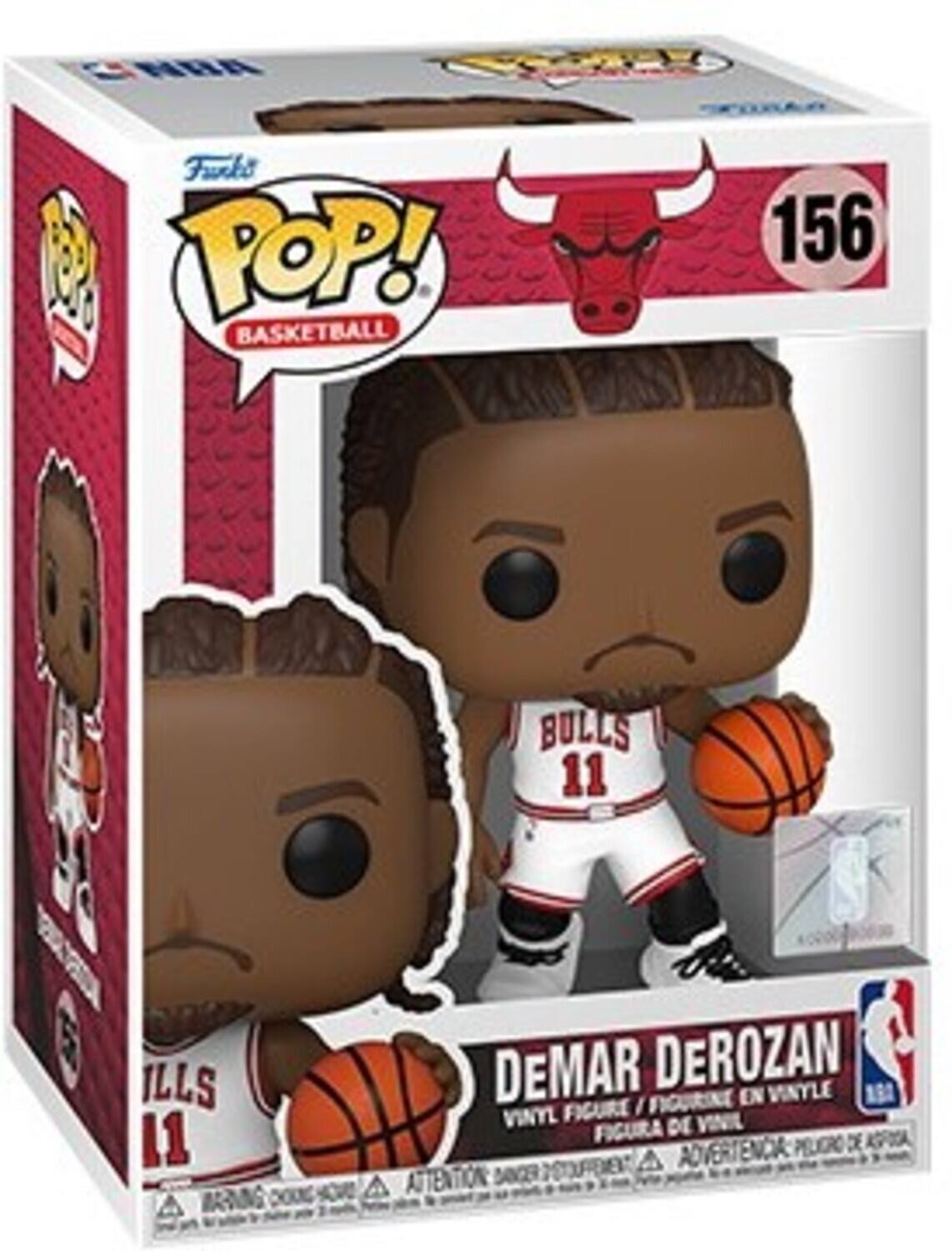 NRA Furki POP! BASKETBALL 156 BULLS 11 ILLS 11 A BAING DEMAR DEROZAN FIGURINE EN VINYLE FIGURA DE VINIL ADVERTENCIA AO PELIGRO ATTENTION DANGER