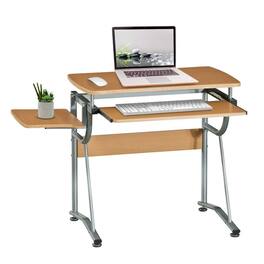 SlickBlue - Compact Contemporary Computer Desk for Home Office or Study - Light Cherry