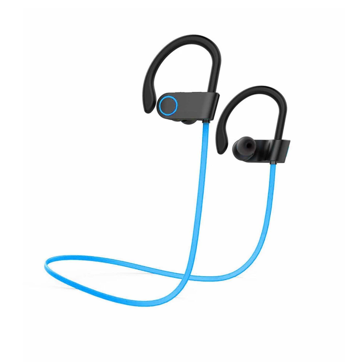 Angle. Stock Preferred - Waterproof Bluetooth 5.0 Earbuds Wireless In-Ear Stereo Sport Headphones with Mic Blue.