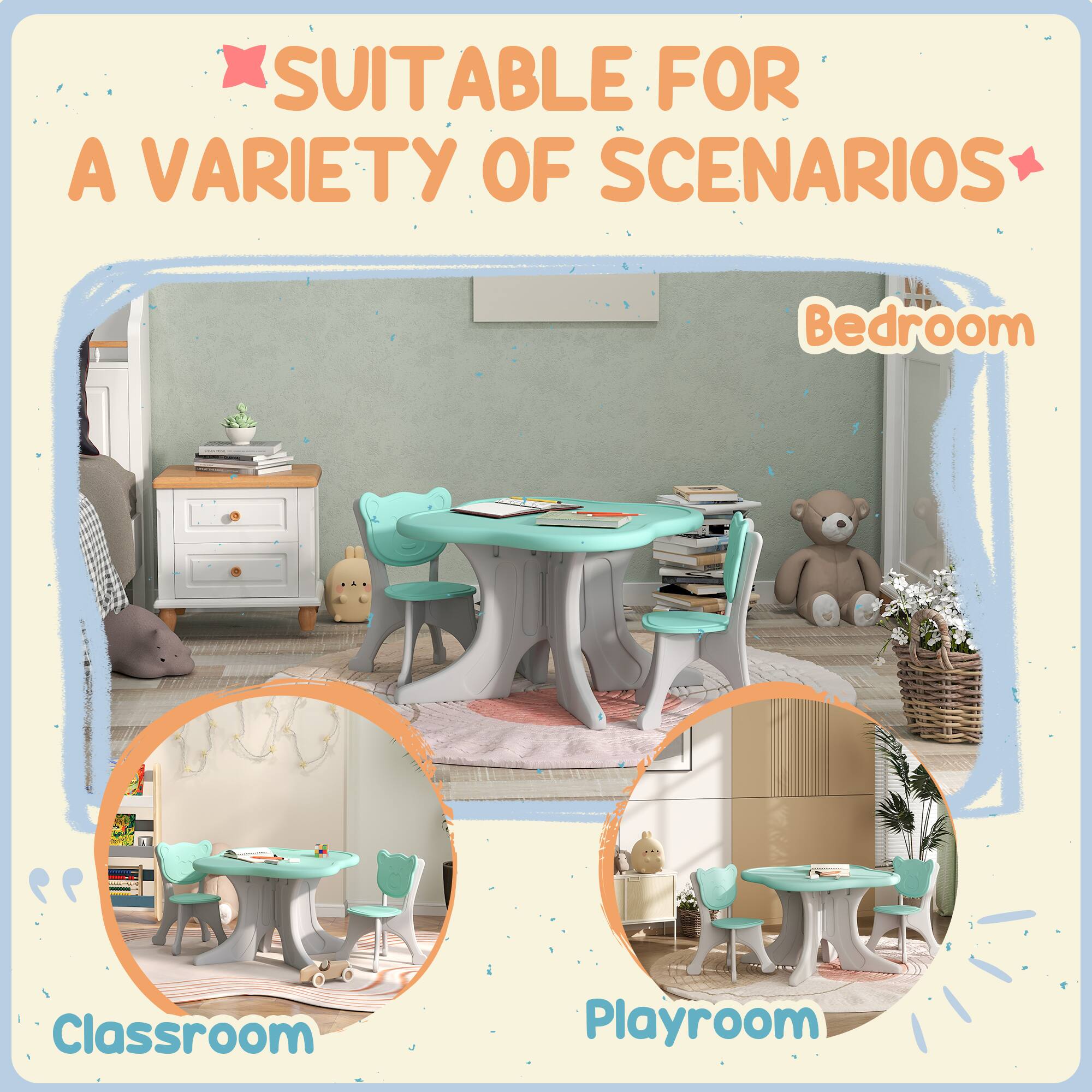 SUITABLE FOR A VARIETY OF SCENARIOS

Bedroom

Classroom

Playroom