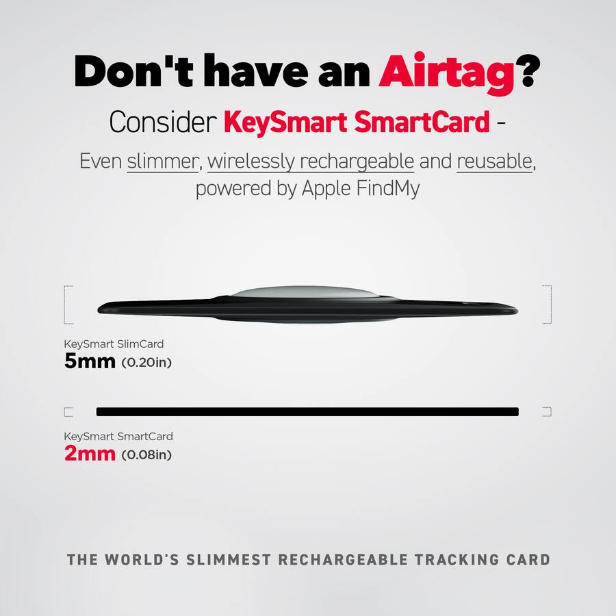 KeySmart SlimCard AirTag Tracker Holder 2 Pack Black 30258BBR - Best Buy