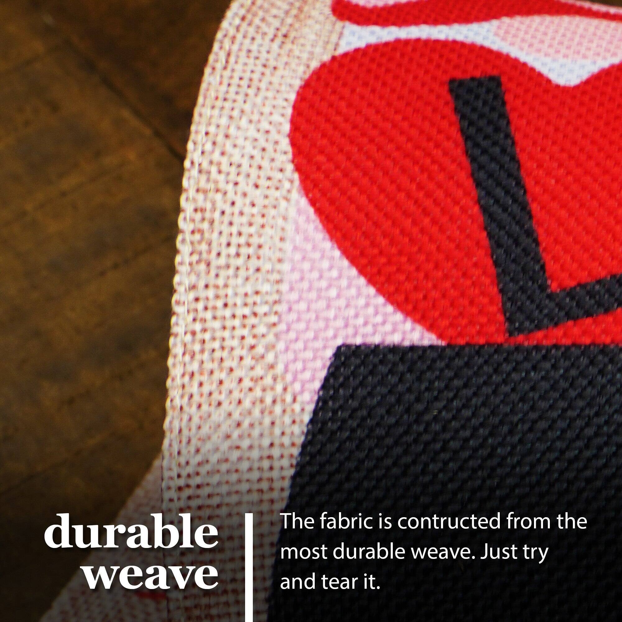 The fabric is constructed from the most durable weave. Just try and tear it.