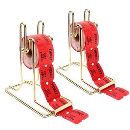 GSE Games & Sports Expert - Brass Raffle Ticket Dispenser for Single or Double Roll Raffle Tickets Lotteries(2-Pack)