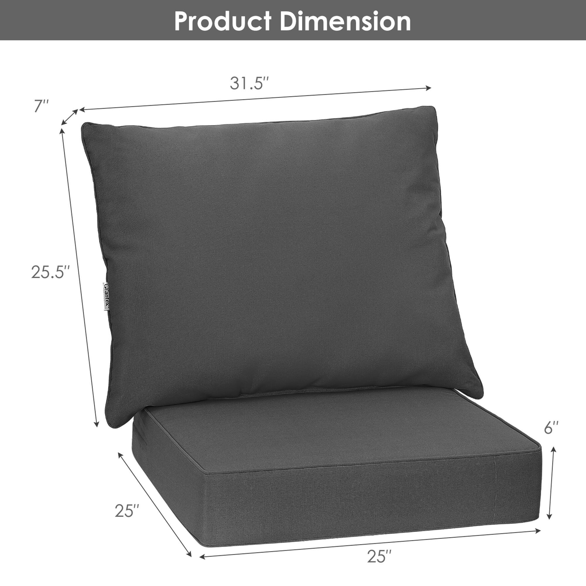 Product Dimension  
7" x 31.5" x 25.5"  
6" x 25" x 25"