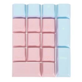 Unique Bargains - 17 Keys PBT Keycap Set, Colorful Mechanical Numpad Numeric Keypads Portable Keycaps for Office Gaming DIY - Pink Blue