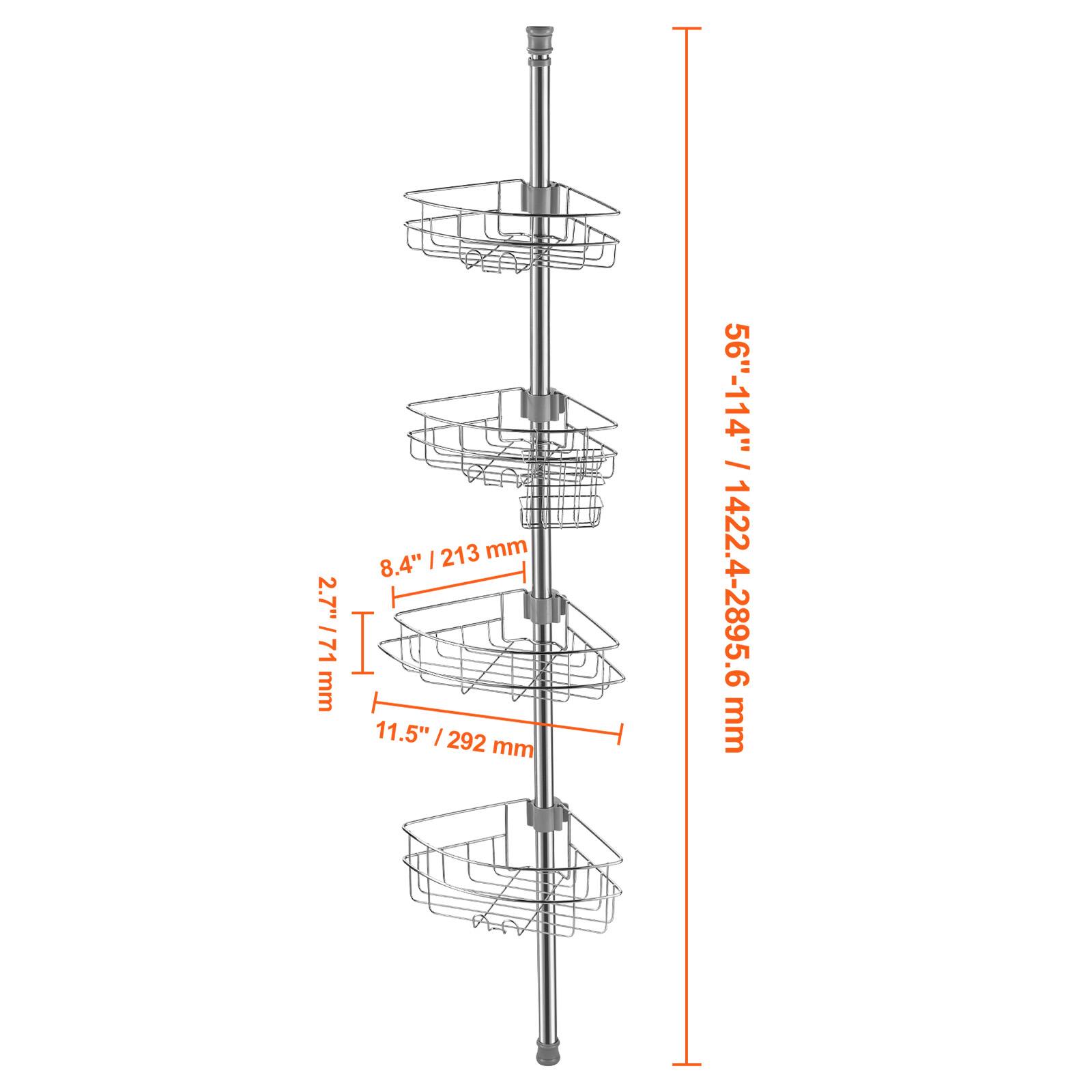 - 2.7" / 71 mm
- 8.4" / 213 mm
- 11.5" / 292 mm
- 56" - 114" / 1422.4 - 2895.6 mm