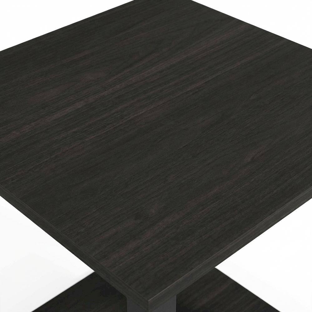 Alt View 1. FurniFact - Wood bookcase with sleek design - Espresso/Black.