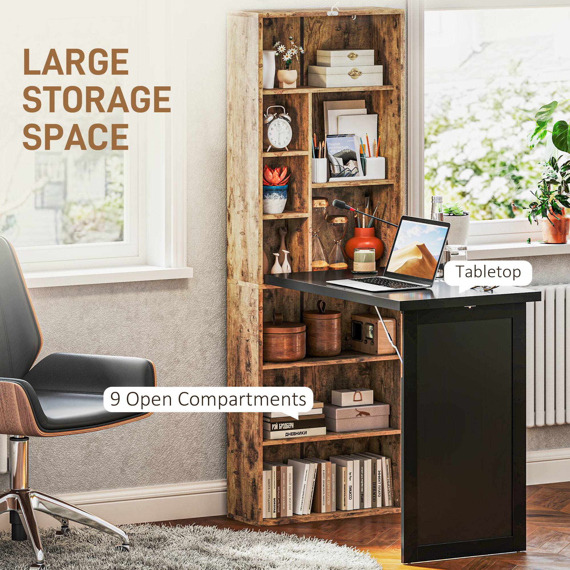 LARGE STORAGE SPACE

Tabletop

9 Open Compartments