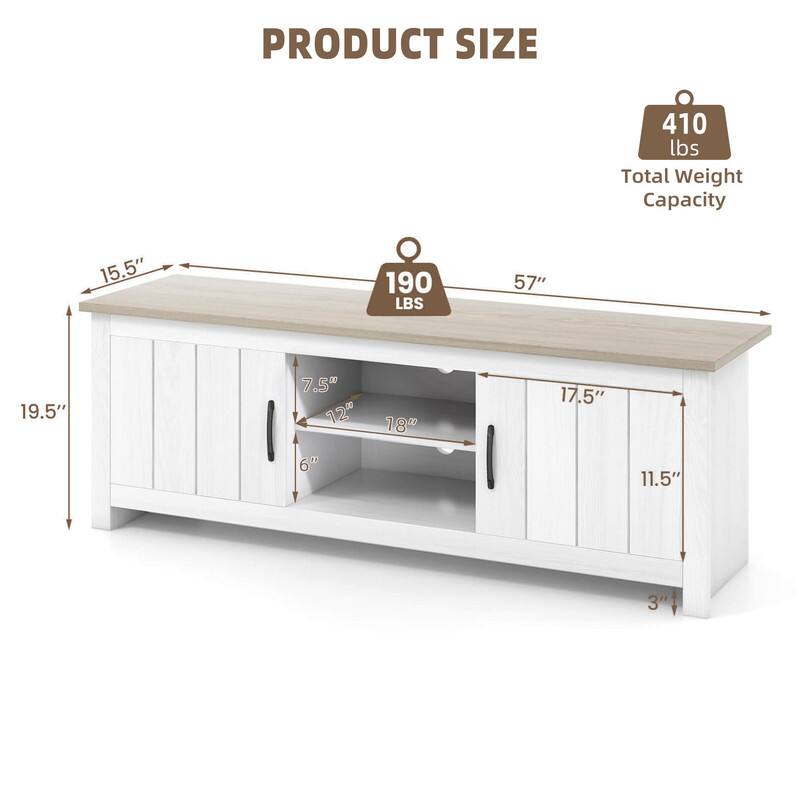 PRODUCT SIZE  
410 lbs Total Weight Capacity  
15.5"  
190 LBS  
57"  
19.5"  
7.5"  
12"  
18"  
17.5"  
6"  
11.5"  
3"