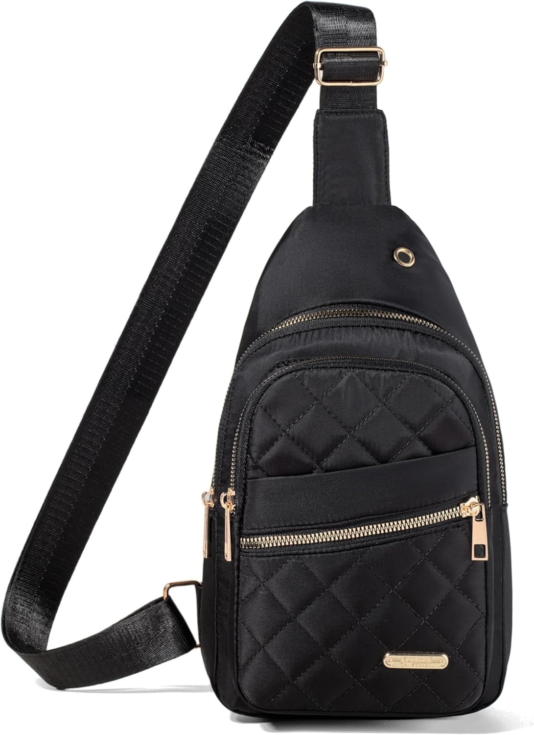 Alt View 6. Live At Space - Small Sling Backpack Crossbody Women, Chest Daypack Fanny Cross Outdoors Hiking Traveling Black - L Black.