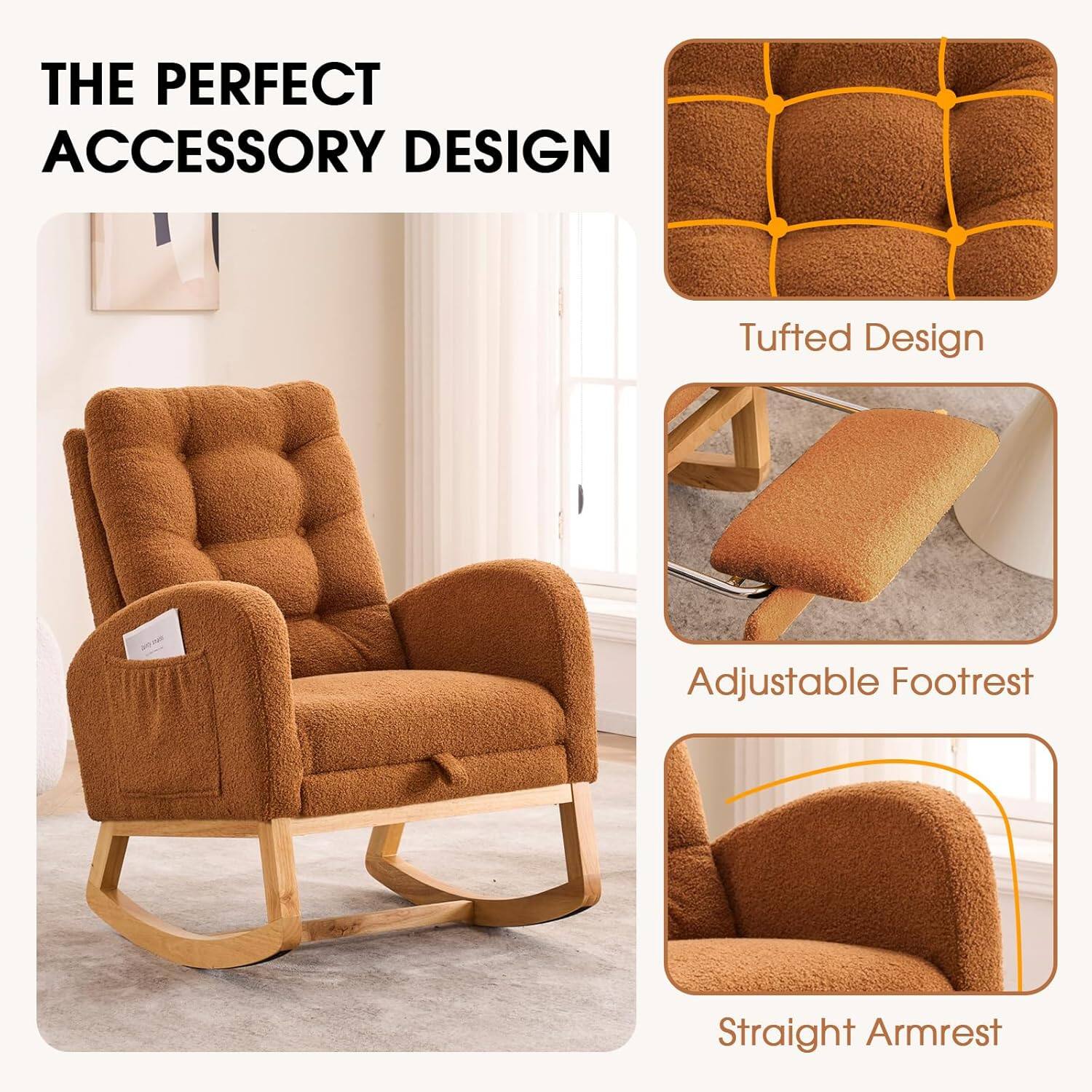 THE PERFECT ACCESSORY DESIGN

- Tufted Design
- Adjustable Footrest
- Straight Armrest