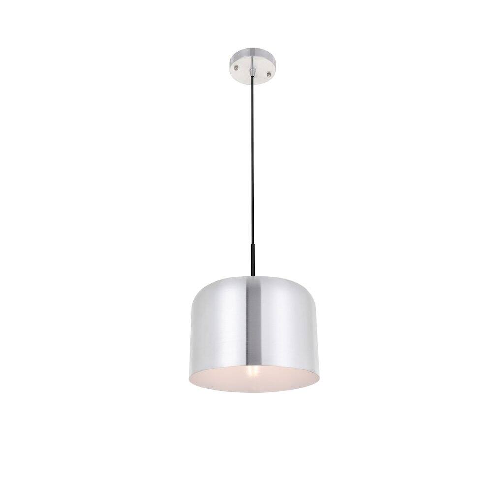 Alt View 4. Living District - Etude 1 Light Brushed Nickel Pendant - Brushed Nickel And Black.