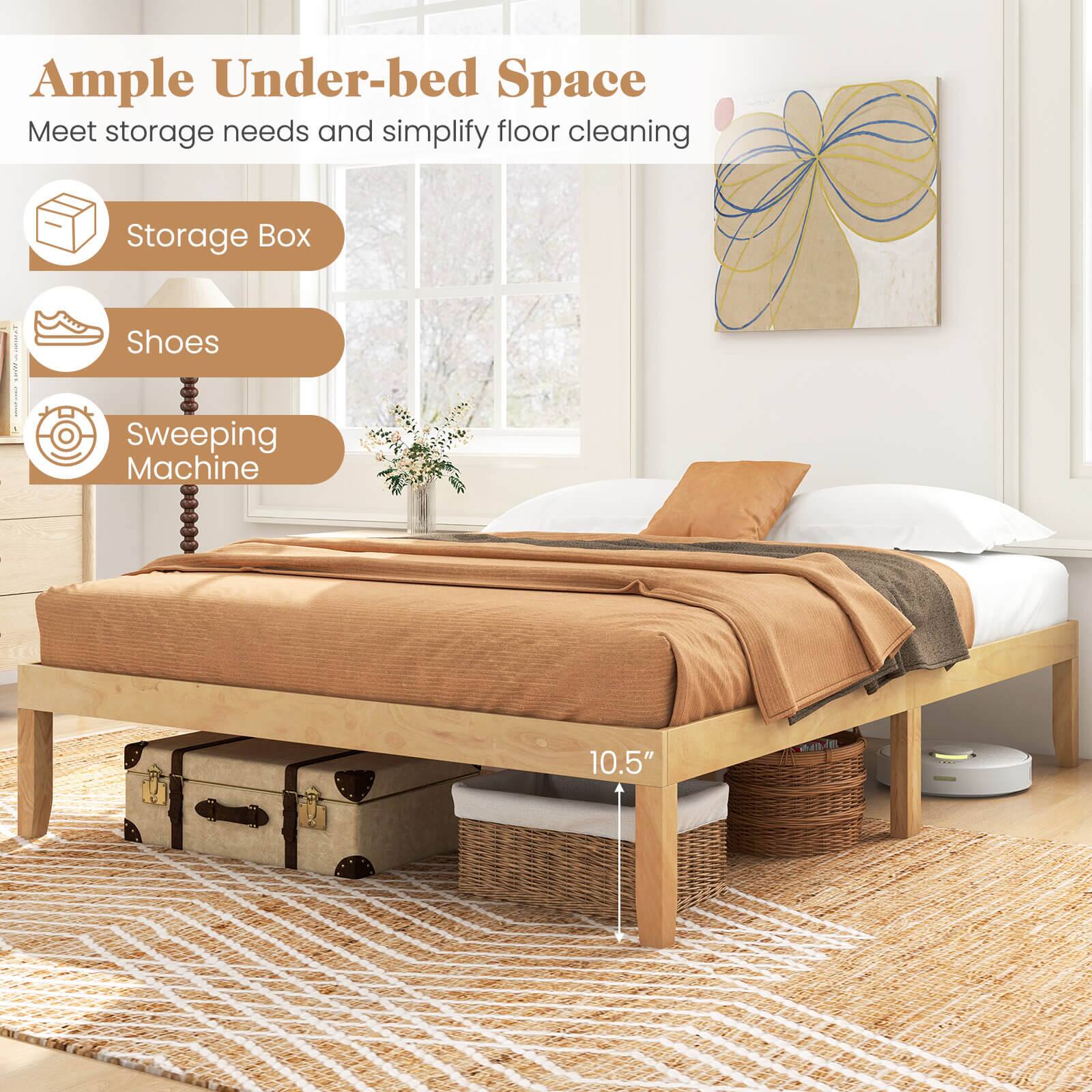 Ample Under-bed Space: Meet storage needs and simplify floor cleaning. Storage Box, iShoes, Sweeping Machine, 10.5"