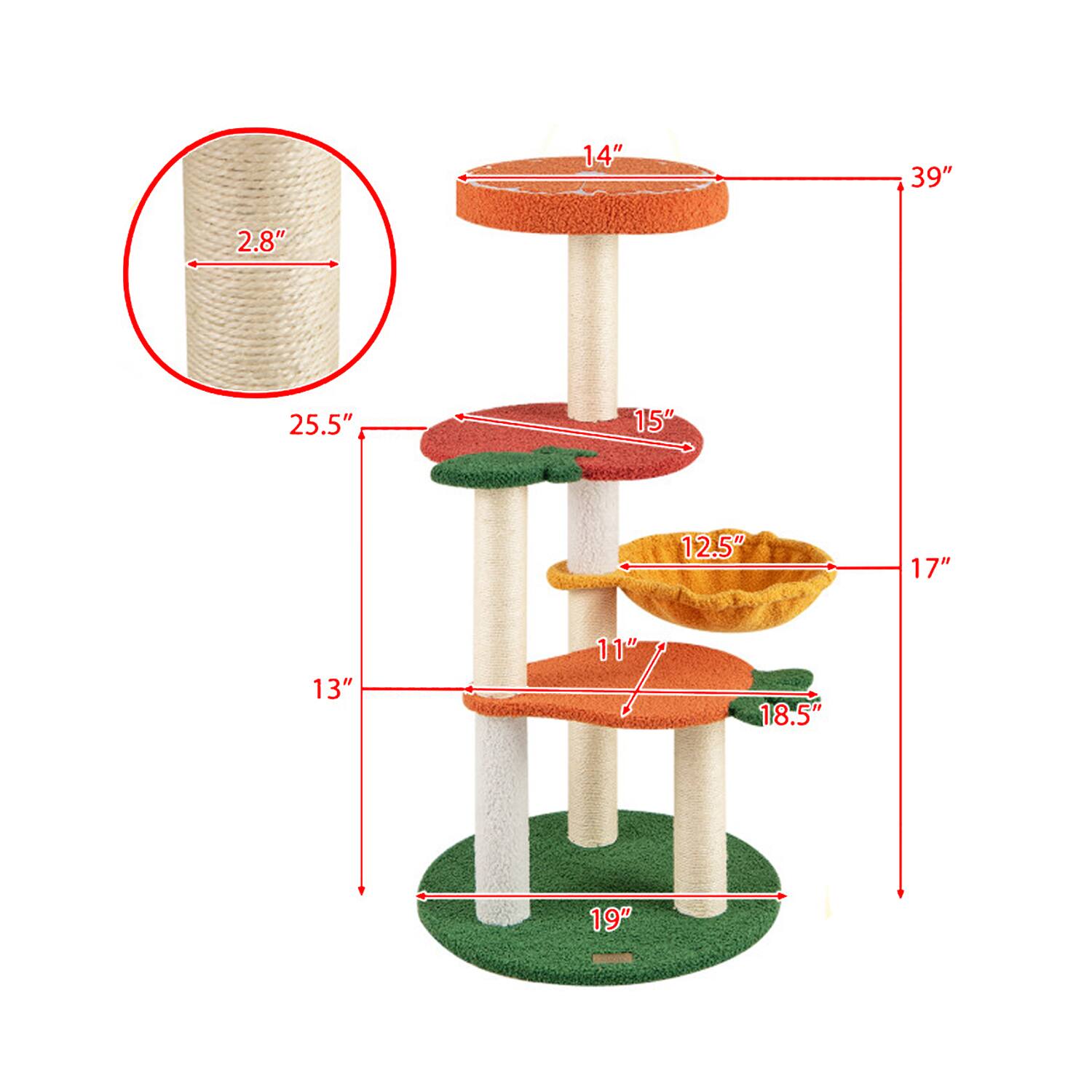 14" 39" 2.8" 25.5" 15" 12.5" 17" 13" 11" 18.5" 19"
