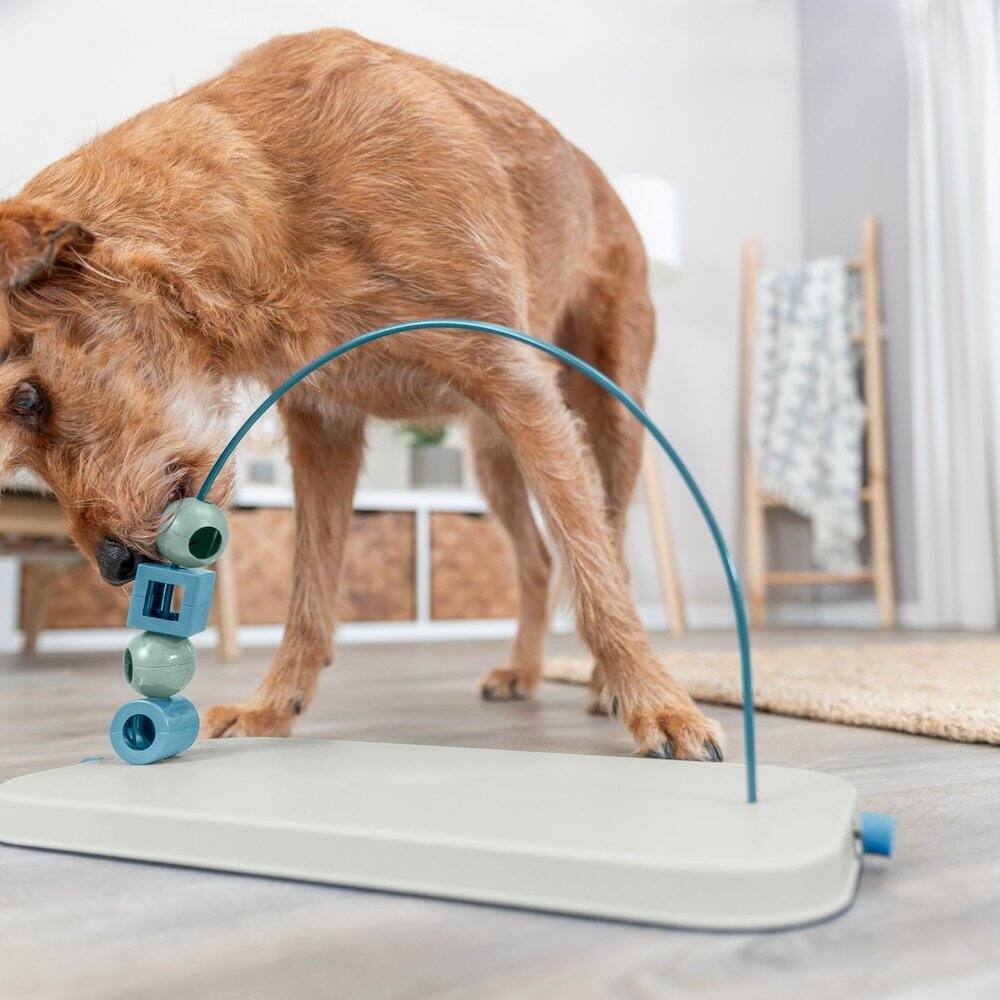 Alt View 5. TRIXIE - Dog Activity Skills Loop Strategy Game, Level 4 Advanced Food Puzzle - Blue/Gray.