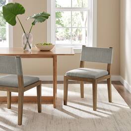 Calder Fabric Upholstered Wood Armless Dining Chair by Modway - Wheat
