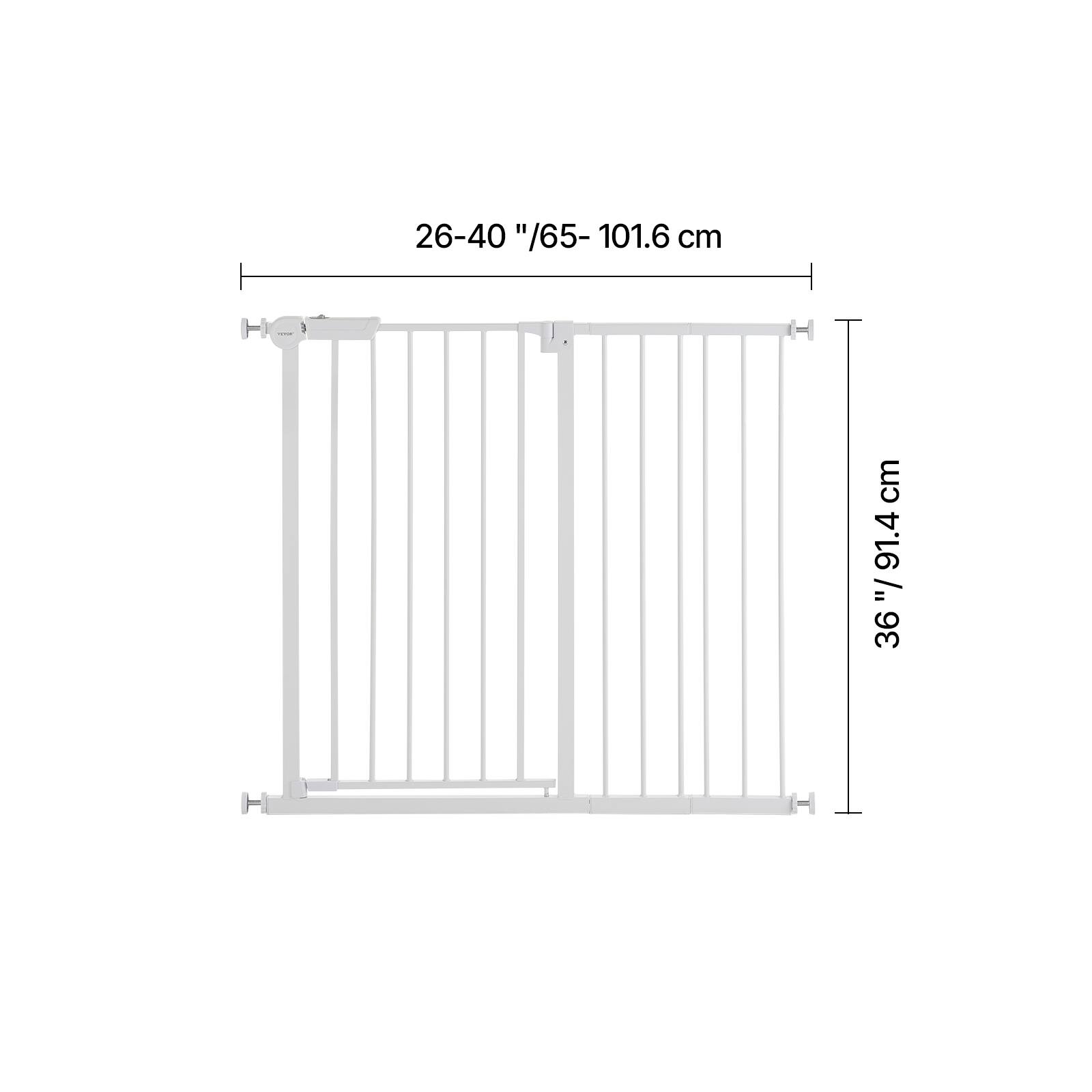 The corrected text is:

26-40" / 65-101.6 cm H
91.4 cm