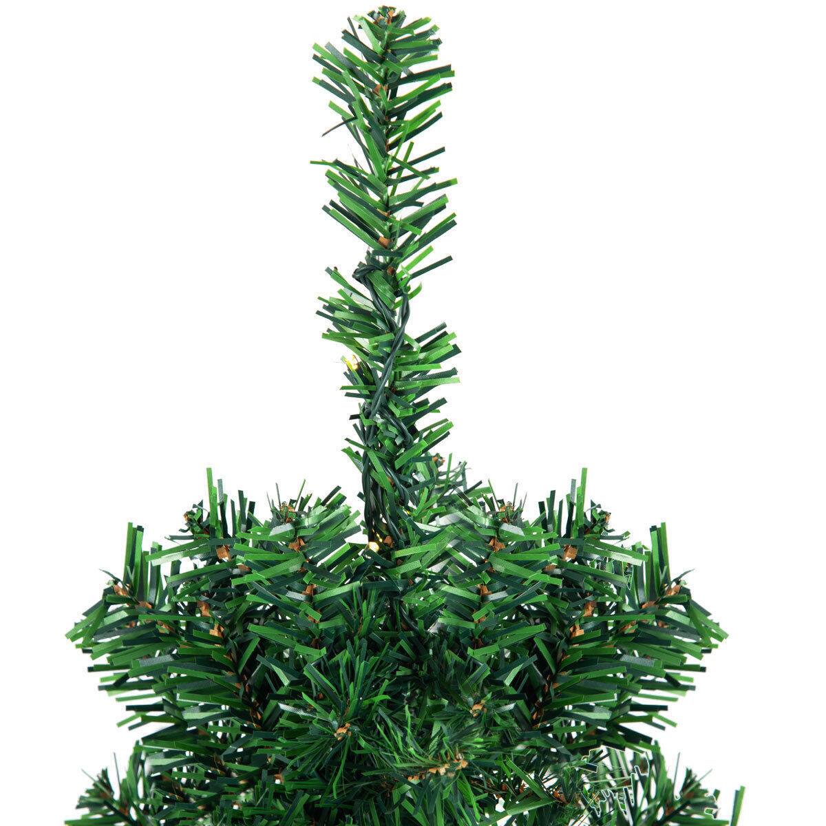 Alt View 4. Costway - Costway 4Ft Pre-Lit Charlie Pine Christmas Tree Plastic Led Lights - Green.