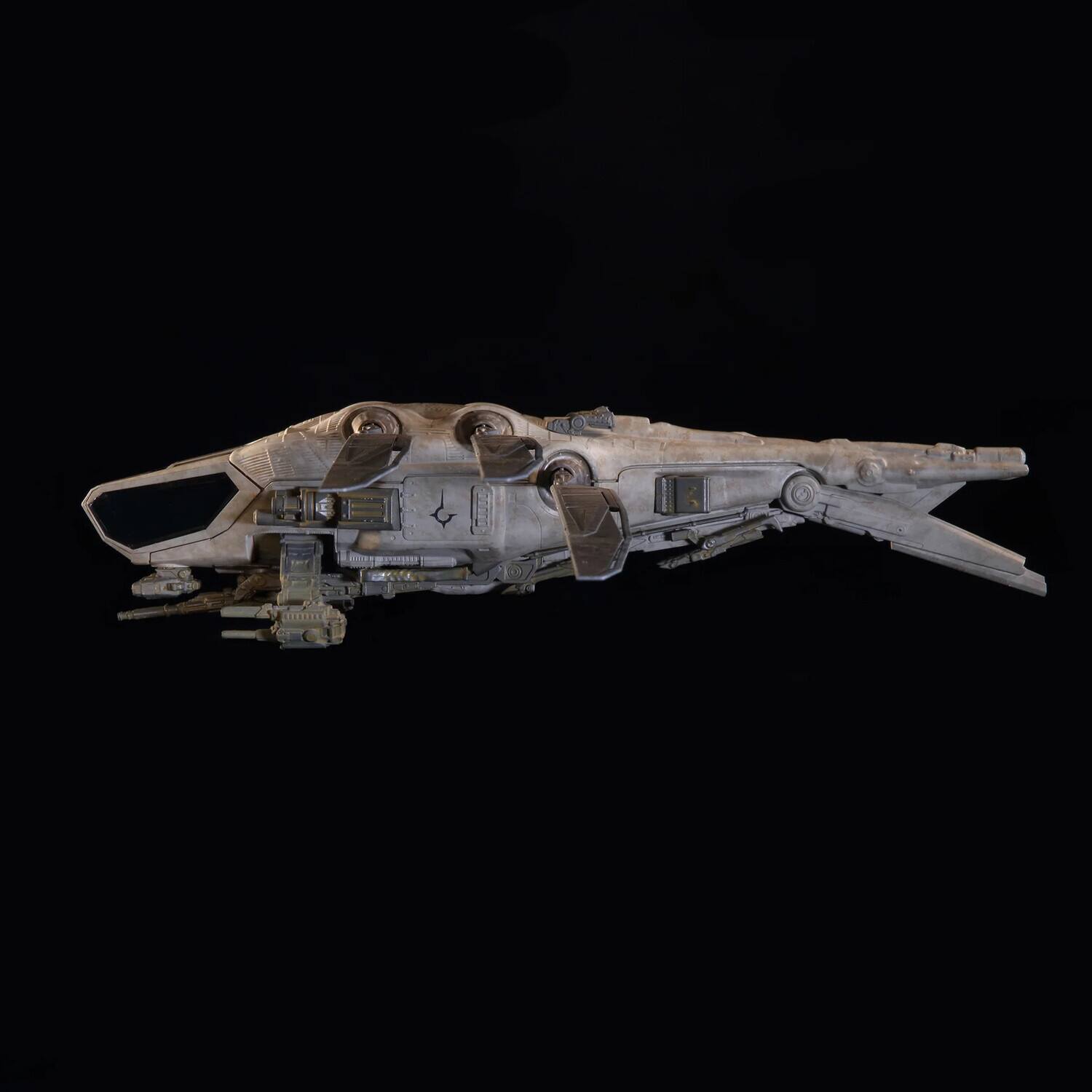 Alt View 2. PopMarket - Dune - Harkonnen Ornithopter Die-Cast 10.5" Flying Machine Ship   - COLLECTIBLES - Multicolor.