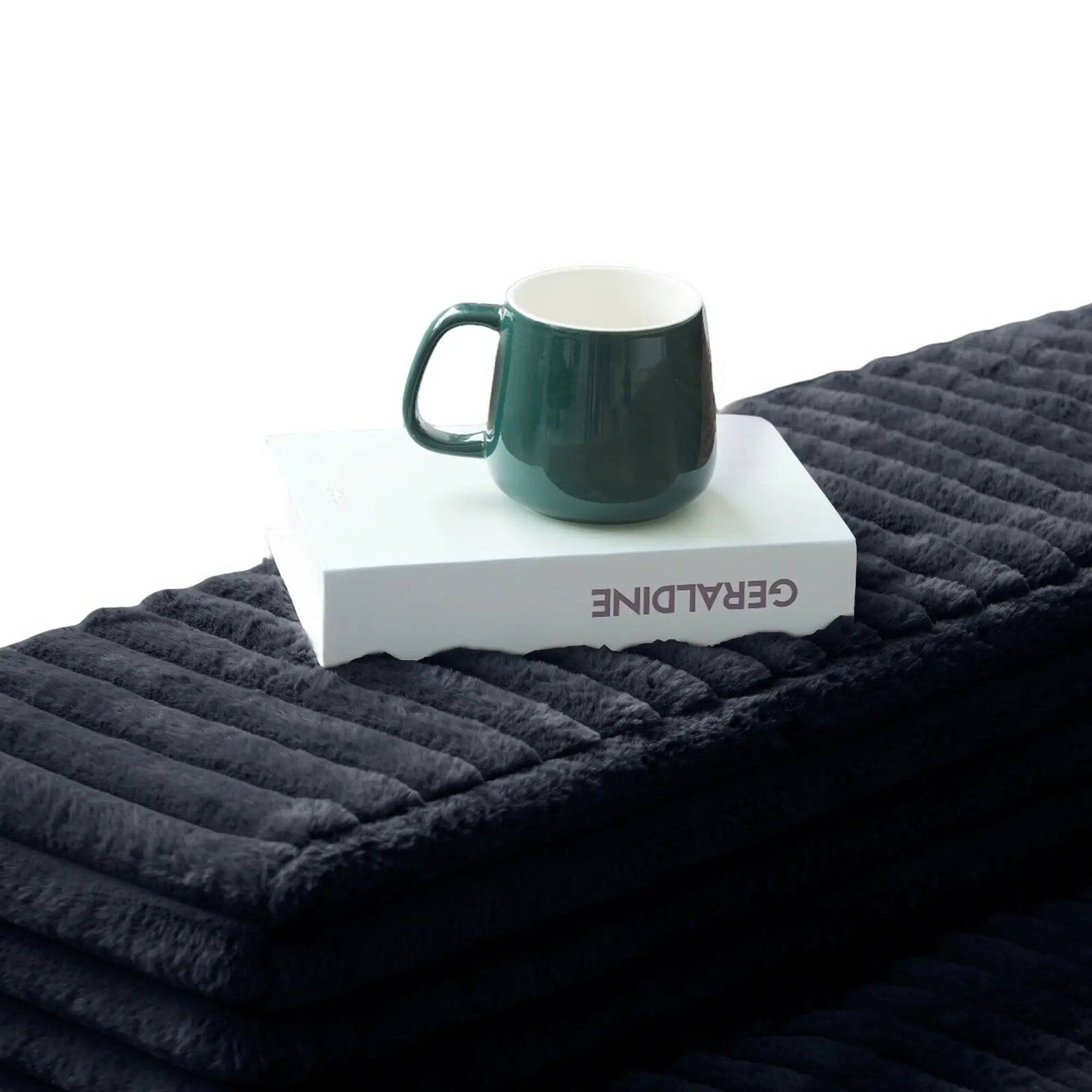 Left. Yardgrace - Corduroy Sofa Bed, Boneless Sleeper Sofa Lounge Chair Indoor, Modern Comfy Deep Seat Lazy Couch - Black.