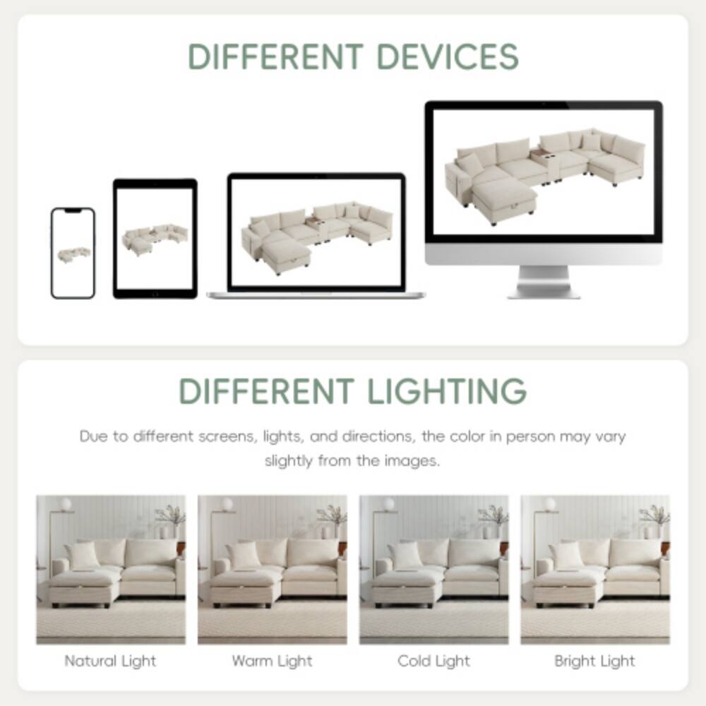 DIFFERENT DEVICES DIFFERENT LIGHTING

Due to different screens, lights, and directions, the color in person may vary slightly from the images.

Natural Light  
Warm Light  
Cold Light  
Bright Light