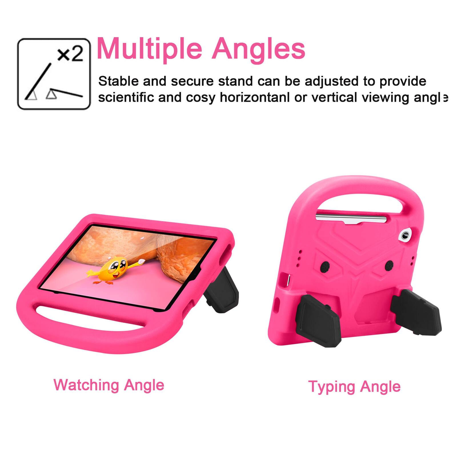 Multiple Angles

Stable and secure stand can be adjusted to provide scientific and cosy horizontal or vertical viewing angle

Watching Angle

Typing Angle