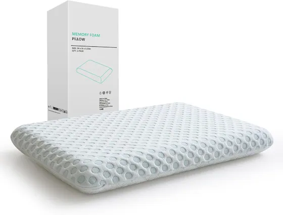 Memory Foam Pillow Size: 26 x 36 x 3.25 inches, Quantity: 1-Pack