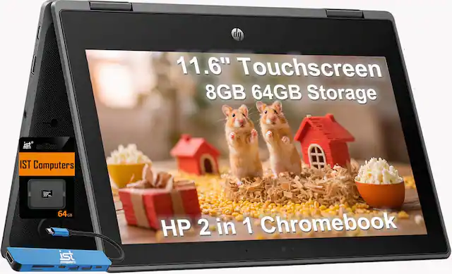 11.6" Touchscreen
8GB 64GB Storage
IST Computers
100 Jull PL
64GB IST Computers
HP 2 in 1 Chromebook